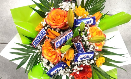 Bouquet gourmandise avec chocolat